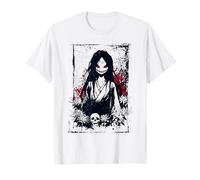 Evil Cute Yandere Anime Japanese Girl Creepy Red Eye Horror Camiseta