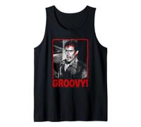 Evil Dead 2 Ash Bloody Groovy Photo Retro Horror Movie Camiseta sin Mangas