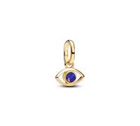 Evil Eye 14 k Gold Plated Mini Dangle with Imitation Lapis Lazuli