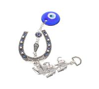 Evil Eye Decor for Home Elephant Pendant Evil Eye Hanging Decor Wall Hanging Decoration Blue 25X6CM Prevent Bad Fortune 1Set