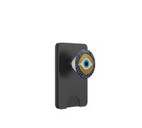 Evil Eye Gold Blue Color Mosaico Protección de Lujo PopSockets PopWallet para MagSafe