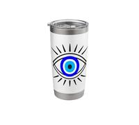 Evil Eye in Nazar Symbol Graphic: Un arte espiritual moderno Vaso térmico de acero inoxidable de doble pared