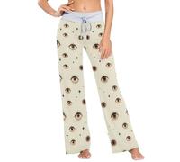 Evil Eye Magic Boho Witch - Pantalones de pijama para mujer, algodón suave, ropa de noche para dormir en otoño, talla S
