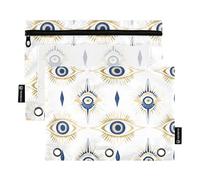 Evil Eye Magic - Bolsas ocultas para lápices, 3 anillos para 3 anillos, bolsa de carpeta con 3 anillos para contenedor de almacenamiento escolar