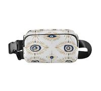 Evil Eye Magic - Riñonera cruzada para hombres y mujeres, pequeña bolsa de pecho con correa ajustable para entrenamiento, correr, senderismo