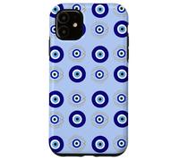Evil Eye Turkish Arabesque Eyeball Pattern Pastel Blue Carcasa para iPhone 11