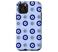 Evil Eye Turkish Arabesque Eyeball Pattern Pastel Blue Carcasa para iPhone 11 Pro