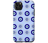 Evil Eye Turkish Arabesque Eyeball Pattern Pastel Blue Carcasa para iPhone 11 Pro Max