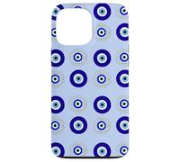 Evil Eye Turkish Arabesque Eyeball Pattern Pastel Blue Carcasa para iPhone 13 Pro Max