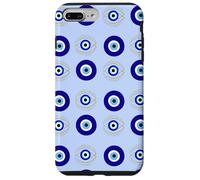 Evil Eye Turkish Arabesque Eyeball Pattern Pastel Blue Carcasa para iPhone 7 Plus/8 Plus