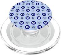 Evil Eye Turkish Arabesque Eyeball Pattern Pastel Blue PopSockets PopGrip para MagSafe