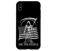 Evil Grim Reaper Death USA Flag We The People Angustied Carcasa para iPhone XS MAX