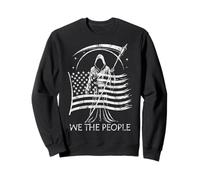 Evil Grim Reaper Death USA Flag We The People Angustied Sudadera