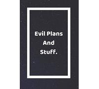 Evil Plans And Stuff: Funny White Elephant Gag Gifts For Coworkers Going Away, Birthday, Retirees, Friends & Family | Secret Santa Gift Ideas For Coworkers | Really Funny Jokes For Adults