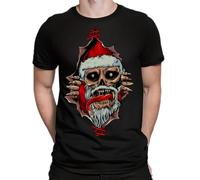Evil Santa Horror Goth Metal Rock Christmas Xmas Men's T-Shirt Cotton Short Sleeve T-Shirt Top Full Size S-4XL
