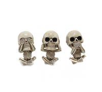 Evil Skull Trio Statue A Set Of 3 with Air Freshener Car Air Outlet Ornament