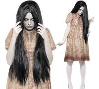 Evil Spirit Disfraz Niña Exorsist de Halloween Anillo Conjunto + Peluca Nuevo