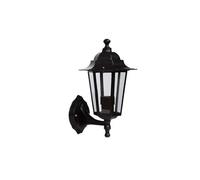 Evila - Farol jardin aluminio con brazo abajo e27 negro