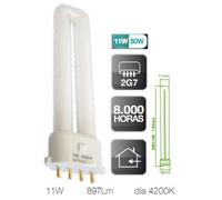 Evila - Lámpara bajo consumo pl 2g7 11w 4200k