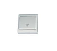 Evila - Pulsador superficie luz 80x80 10a 250v blanco