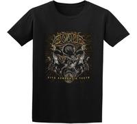Evile Five Serpents Teeth Crew Neck Unisex Short Sleeve T Shirt Men's Breathable Cotton Crew Neck Plain Tees Black XL