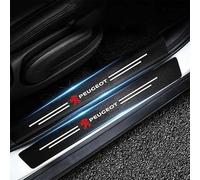 evimo 4 Piezas Rodapiés de Coche, para Peugeot 208 2008 207 301 308 408 4008 508 5008 Rifter Decoración Estribos Protector Barra Sill Scuff Plate Pedal de Entrada Accesorios,A