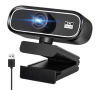 EVISTR - Webcam HD para PC con micrófono - Cámara USB Plug Play 2K para videollamadas, reuniones en línea, streaming, grabación, Mac OS, Android, Linux