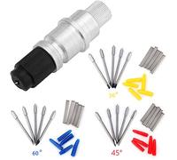 EVISWIY CB09 Blades for Silhouette Cameo 4/4 Plus/4 Pro/3/2/1/Portrait/Curio/with Graphtec Holder Housing 15PCS (30/45/60 Degree) Cutting Blades for Cameo Replacement Accessories Buddle