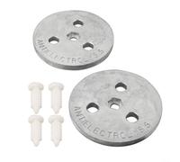 Evita problemas de mantenimiento de piscinas con placas de ánodo de zinc adaptadas para uso en cestas de skimmer (2 piezas)