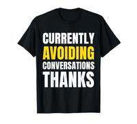 Evitar conversaciones Sarcasmo introvertido divertido Camiseta