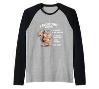 Evito Cosas Porque Tengo Miedo de mí, no a ti, mi Temperamento Camiseta Manga Raglan