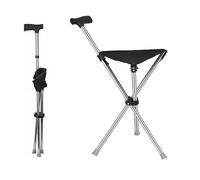 EVIYI Taburete plegable con base de bastón, bastón plegable con asiento, material ligero adecuado para viajes, ancianos