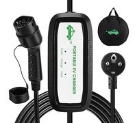 EVJUICION Cargador Coche electrico,[15M,16A/3.68kw],Cable de Recarga para Coche eléctrico,indicador LED,con Bolsa de almacenaje,EV Cargador Tipo 2 Portátil,enchufar y Cargar Compatible EV/PHEV
