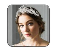Evlry Diosa griega diadema accesorios hoja tiara y corona para mujeres y niñas, talla única, Aleación, No es una piedra preciosa