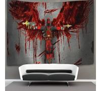 EVMILA Tapiz 3D Marvel Deadpool Decoración Hogar Póster Arte Colgante Poliéster Suave Niños Dormitorio Sala 100cmx150cm