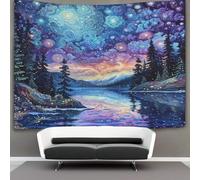 EVMILA Tapiz 3D Van Gogh Forest Decoración Cerdoar Póster Arte Colgante Poliéster Suave Sala Dormitorio Decoración 70cmx100cm