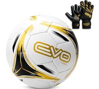 EVO Fitness Football Size 5 - Outdoor Training Soccer Ball - Football Gift for Boys and Girls (Size 5 Suitable for 9-12 Years Old)