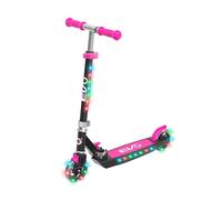 EVO Light Blast Light Up - Patinete de 2 ruedas para niños con altura de mango ajustable, mecanismo de plegado fácil para niños y niñas, patinete para niños de 5 a 12 años (rosa)