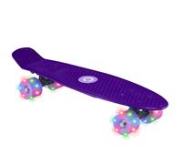 EVO Patineta iluminada de 22 pies | Patineta de Rueda iluminada para niños y Adolescentes | Tabla Completa Mini Cruiser | Adecuado para Todas Las Edades de 3 años en adelante (Morado)