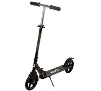 EVO - Patinete 2 ruedas, negro, medidas, altura regulable 81-91 cm, peso máximo soportado 100 kg, freno trasero, soporte lateral, base y manillar antideslizantes, juguetes niños +8 años, juguetes aire