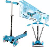 EVO Patinete ajustable Tricycle para niños Light Up Mini Cruiser Blue Luminous Wheels