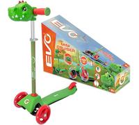 EVO Patinete Triciclo ajustable para niños Light Up Mini Cruiser Luminous Wheels Dinosaur