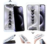 Evo Tech for iPhone Invisible Artifact Screen Protector, Evotech Protection Ecran, HD Anti-Peep Privacy Screen Protector Dust and Bubble-Free for iPhone. (HD Clear+Anti-Peeping,for iPhone 15Pro)