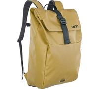 EVOC DUFFLE BACKPACK 26 Mochila para el uso diario y los viajes (impermeable, 100% libre de PVC, tapa con cierre autoadherente de aluminio, correa de pecho extraíble), curry/negro
