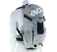 EVOC Mochila técnica para bicicleta FR ENDURO 16 (LITESHIELD BACK PROTECTOR 95%, portacascos, protectores, compartimento para herramientas, bolsillo para agua de 3l), gris piedra - talla M/L