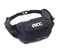 EVOC Hip Pack 3 + Hydration Bladder 1.5 Hip Bag with Hydration Bladder (riñonera compacta con Bolsa de Agua, Ajuste óptimo, Volumen: 3 litros), Negro