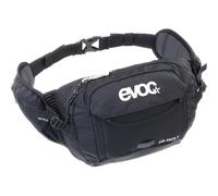 EVOC Hip Pack 3 Riñonera, Negra | Riñonera, cómoda riñonera con compartimento para bolsa de hidratación, AIR FLOW CONTACT SYSTEM, volumen: 3 l