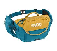 EVOC Hip Pack 3l Hip Bag Riñonera Incl. vejiga de hidratación 1,5l (Capacidad 3l, Airflow Contact System, Sistema Venti Flap, Incl. vejiga de hidratación), Amarillo Arcilla/Océano