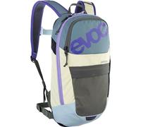 EVOC JOYRIDE 4 mochila para niños (mochila deportiva ligera para jóvenes ciclistas:interior, cinturón de cadera desmontable, con compartimento para vejiga de hidratación), Acero-Limonada-Menta