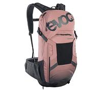 EVOC Mochila para Bicicleta FR Enduro 16 (LITESHIELD Back Protector 95%, Soporte para Casco, Protectores, Compartimento para vejiga de hidratación 3l, Talla: M/L), Rosa empolvado - Gris Carbono
